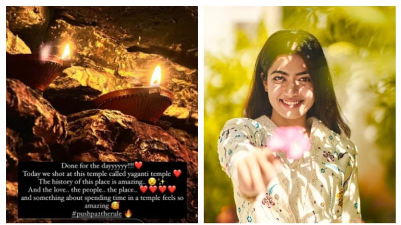 Pushpa 2: Rashmika Mandanna shares update from Andhra Pradesh's Yaganti temple [PHOTO]
