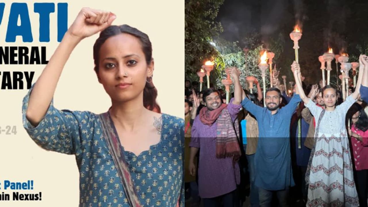 ജെഎൻയുവിലെ സ്വാതിയുടെ സ്ഥാനാർത്ഥിത്വം റദ്ദാക്കി; നടപടി തെരഞ്ഞെടുപ്പിന് മണിക്കൂറുകൾ മാത്രം ബാക്കി നിൽക്കെ ജെഎൻയുവിലെ സ്വാതിയുടെ സ്ഥാനാർത്ഥിത്വം റദ്ദാക്കി; നടപടി തെരഞ്ഞെടുപ്പിന് മണിക്കൂറുകൾ മാത്രം ബാക്കി നിൽക്കെ