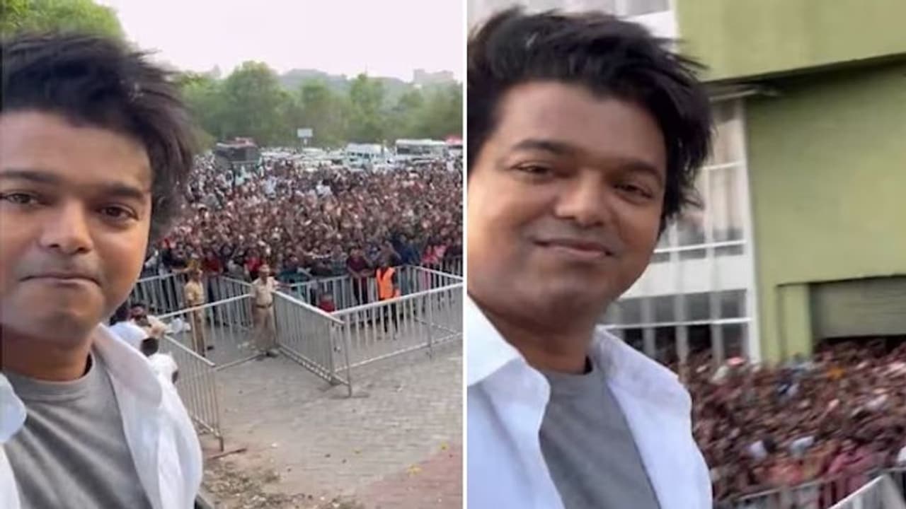Thalapathy Vijay in Kerala: Superstar clicks his signature selfie video with fans; clip goes viral Thalapathy Vijay in Kerala: Superstar clicks his signature selfie video with fans; clip goes viral