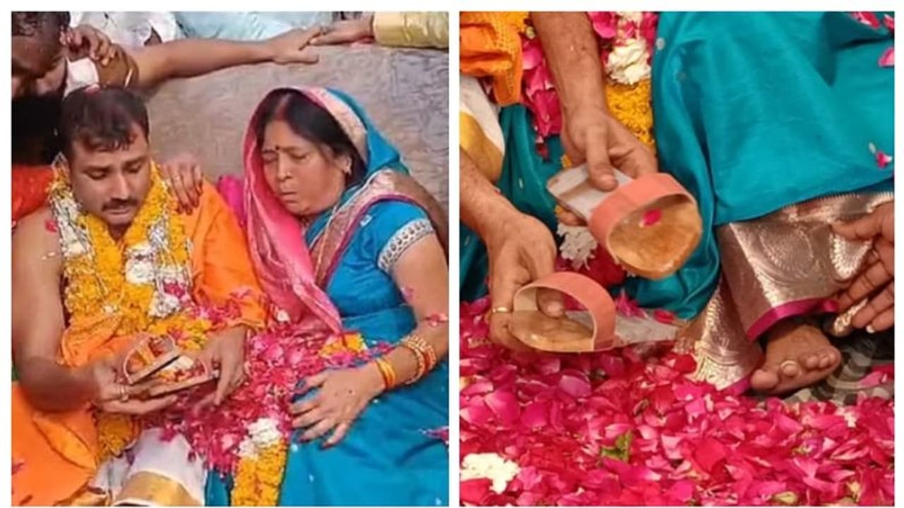 സ്വന്തം തുടയിൽ നിന്നും എടുത്ത തൊലിയിൽ നിർമ്മിച്ച ചെരുപ്പ് അമ്മയ്ക്ക് സമ്മാനിച്ച് മകൻ