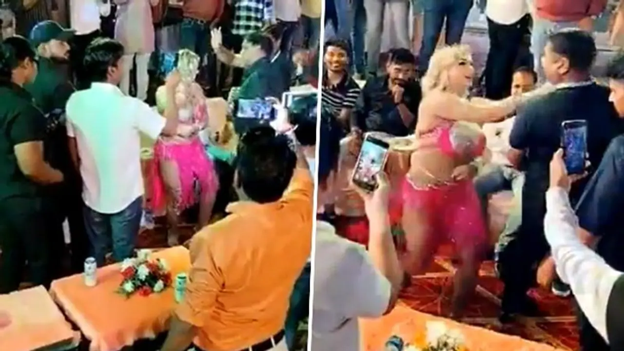 SHOCKING! 'Russian bar girls' perform obscene dance during Holi celebrations in Mathura; WATCH viral videos