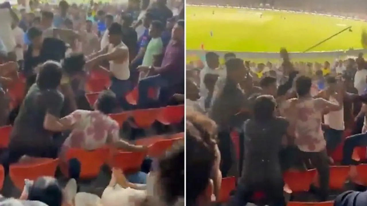 IPL 2024: Fans of Rohit Sharma and Hardik Pandya beat each other up during MI vs GT clash; WATCH viral video IPL 2024: Fans of Rohit Sharma and Hardik Pandya beat each other up during MI vs GT clash; WATCH viral video