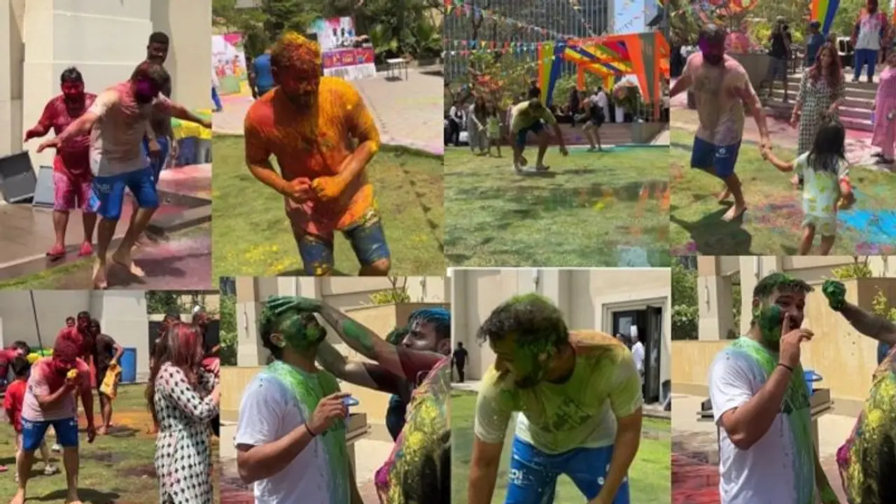 இப்படியொரு ரோகித் சர்மாவா? தண்ணில சறுக்கி, ஆட்டம், பாட்டம் என்று ஹோலி கொண்டாடிய டான் – வைரல் வீடியோ!