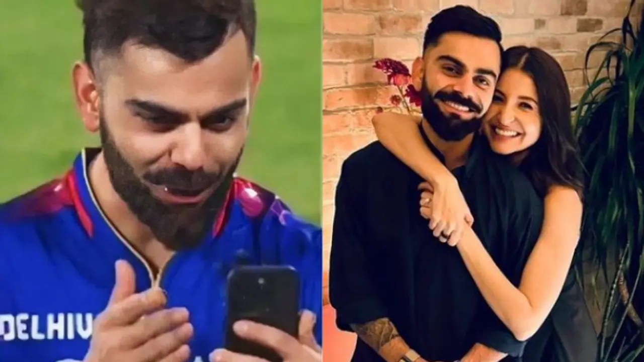 RCB ಗೆಲ್ಲಿಸಿ ಅನುಷ್ಕಾ ಶರ್ಮಾಗೆ ವಿಡಿಯೋ ಕಾಲ್ ಮಾಡಿ ಖುಷಿ ಹಂಚಿಕೊಂಡ ಕೊಹ್ಲಿ..! ಮುದ್ದಾದ ವಿಡಿಯೋ ವೈರಲ್