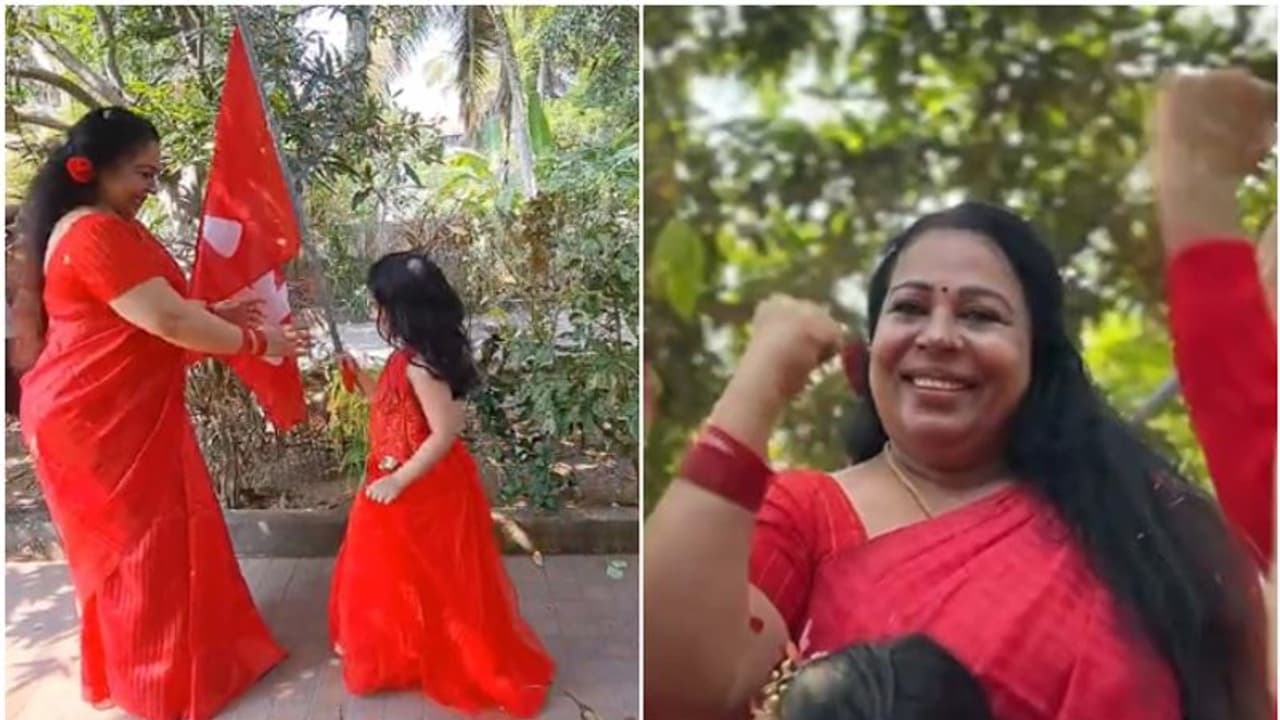 'ജനനന്മയ്ക്കായി'... ചെങ്കൊടി വീശി ശോഭന ജോർജിന്‍റെയും കുടുംബത്തിന്‍റെയും റീൽസ്