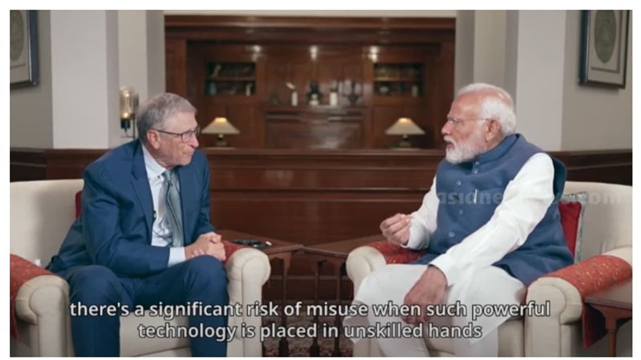 എഐയ്ക്ക് വാട്ടർമാർക്ക് നിർബന്ധമാക്കണമെന്ന് മോദി; സാങ്കേതിക രംഗത്ത് ഇന്ത്യയുടെ കുതിപ്പെന്ന് ബിൽ ഗേറ്റ്സ്