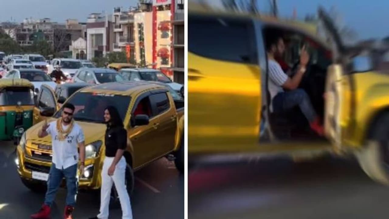 ഫ്ലൈഓവറിൽ വണ്ടി നിർത്തി റീൽസ് ഷൂട്ടിം​ഗ്, പൊലീസ് ഇതൊന്നും കാണുന്നില്ലേ നടപടി വേണമെന്ന് നെറ്റിസൺസ്