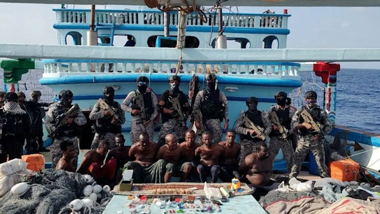 Indian Navy to transfer 9 Somali Pirates after intercepting hijacked Iranian vessel Indian Navy to transfer 9 Somali Pirates after intercepting hijacked Iranian vessel