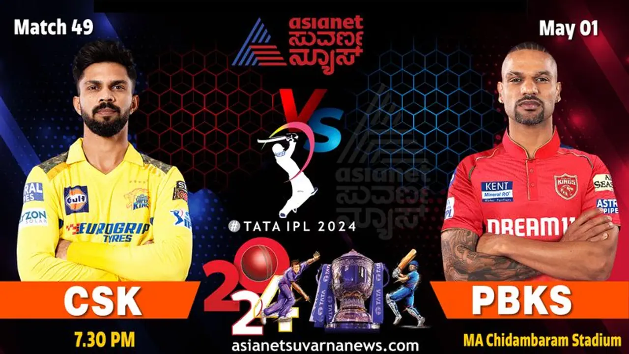 IPL 2024 ಇಂದು ಚೆನ್ನೈನಲ್ಲಿ ಸಿಎಸ್ಕೆಗೆ ಪಂಜಾಬ್ ಕಿಂಗ್ಸ್ ಸವಾಲು IPL 2024 ಇಂದು ಚೆನ್ನೈನಲ್ಲಿ ಸಿಎಸ್ಕೆಗೆ ಪಂಜಾಬ್ ಕಿಂಗ್ಸ್ ಸವಾಲು