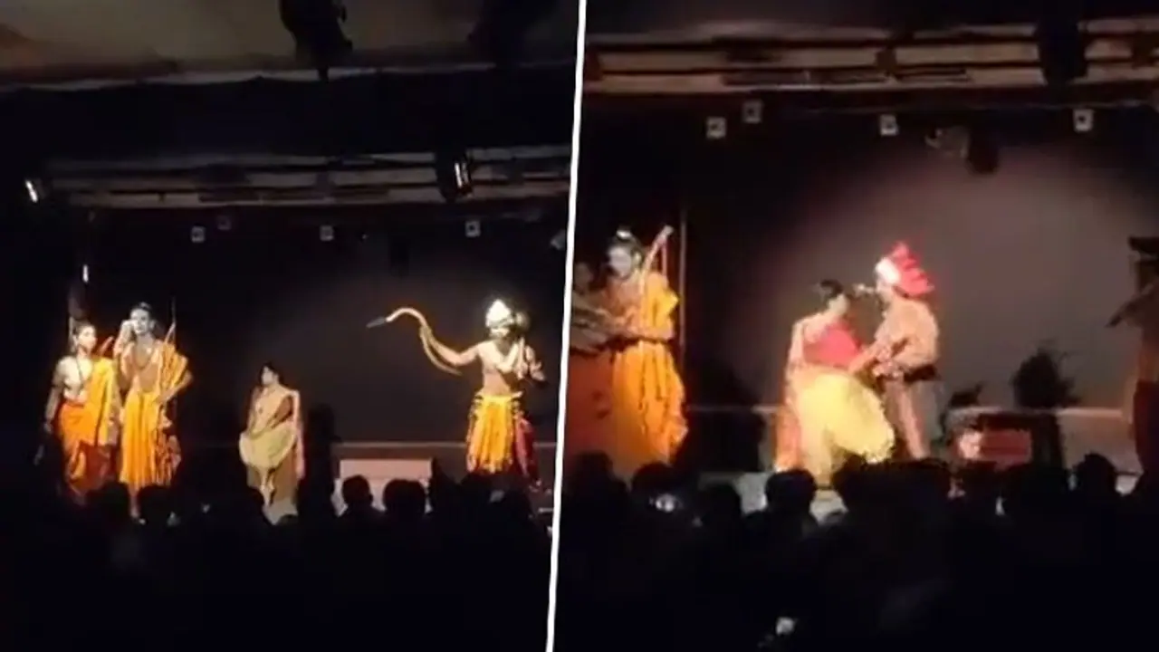 Outrage after Pondicherry University play shows Goddess Sita offering beef to Ravana, dancing with him (WATCH) Outrage after Pondicherry University play shows Goddess Sita offering beef to Ravana, dancing with him (WATCH)
