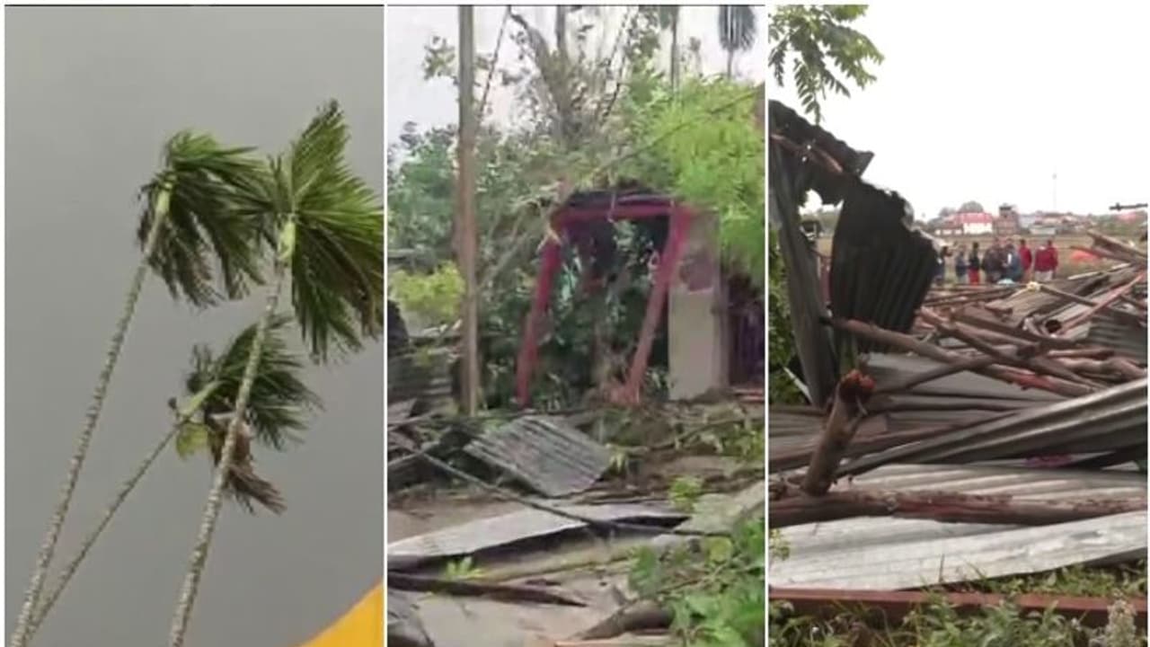 ബംഗാളില് ചുഴലിക്കാറ്റില് നാല് മരണം, 100ലധികം പേര്ക്ക് പരുക്ക്; അസമിലും മണിപ്പൂരിലും ബംഗാളിലും കനത്ത മഴ ബംഗാളില് ചുഴലിക്കാറ്റില് നാല് മരണം, 100ലധികം പേര്ക്ക് പരുക്ക്; അസമിലും മണിപ്പൂരിലും ബംഗാളിലും കനത്ത മഴ