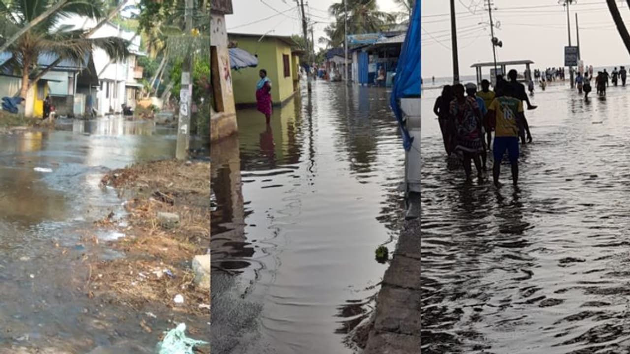 ഇരച്ചെത്തിയ 'കള്ളക്കടൽ'; തലസ്ഥാനത്ത് നിരവധി വീടുകളിൽ വെള്ളം കയറി, 200 ലേറെ കുടുംബങ്ങൾ ദുരിതത്തിൽ