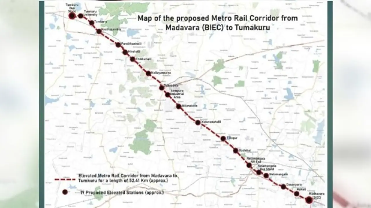 Bengaluru: BMRCL calls for tender to create feasibility report for extending Namma Metro to Tumkur