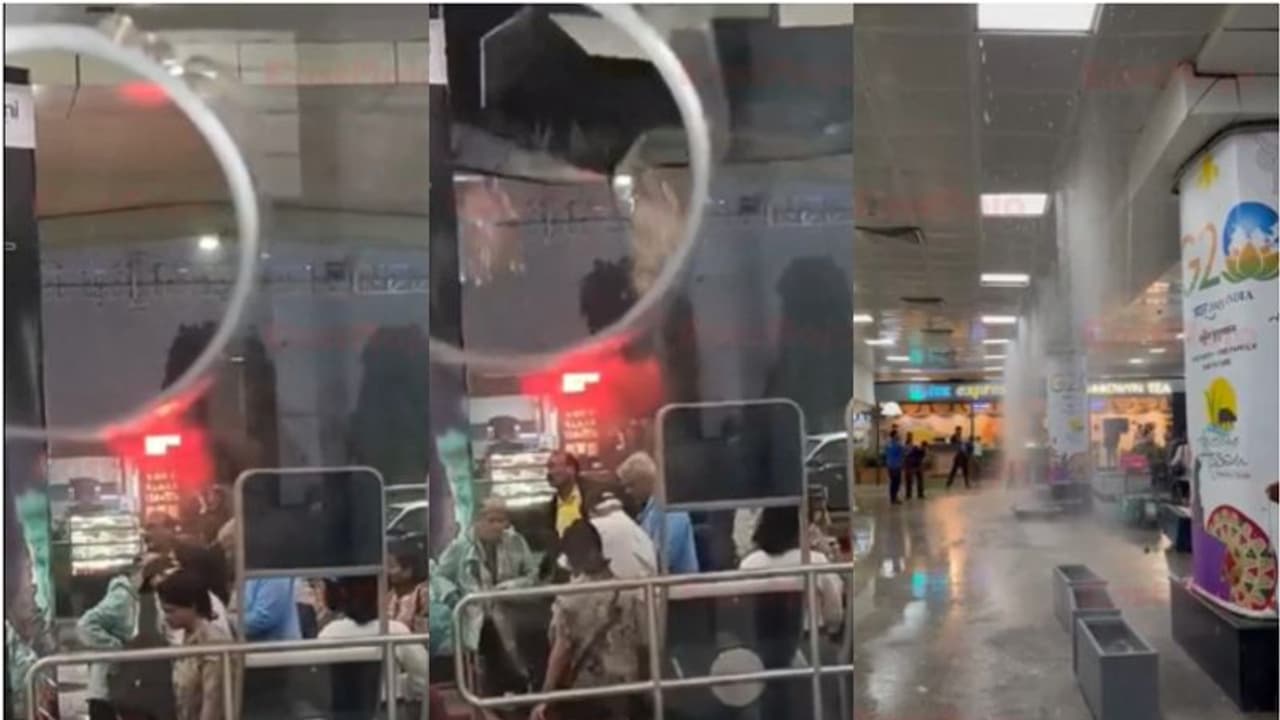 കനത്ത മഴയിൽ വിമാനത്താവളത്തിന്റെ സീലിംഗ് തകർന്നു, വെള്ളം ഇരച്ചുകയറി, ഗുവാഹത്തിയിൽ വിമാനങ്ങൾ വഴിതിരിച്ചുവിട്ടു കനത്ത മഴയിൽ വിമാനത്താവളത്തിന്റെ സീലിംഗ് തകർന്നു, വെള്ളം ഇരച്ചുകയറി, ഗുവാഹത്തിയിൽ വിമാനങ്ങൾ വഴിതിരിച്ചുവിട്ടു