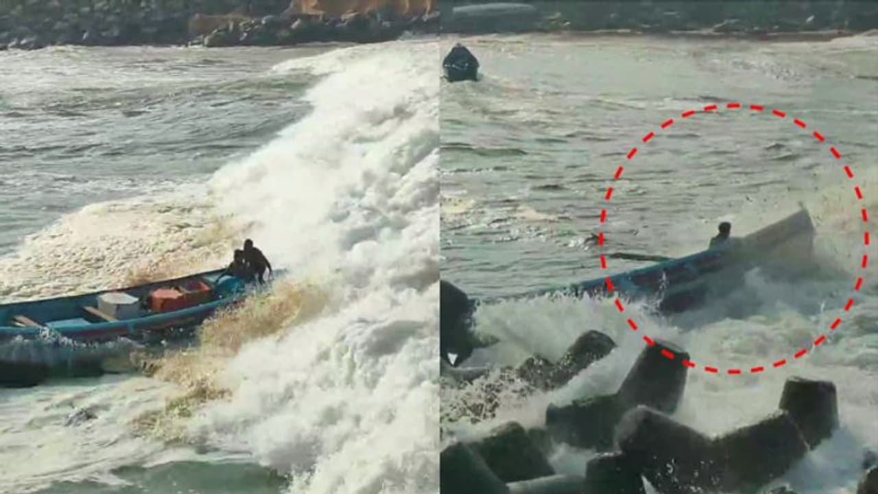 മുതലപ്പൊഴിയില് വീണ്ടും വള്ളം മറിഞ്ഞു; ഒരാള് കടലിലേക്ക് തെറിച്ച് വീണു, 5 പേരെ രക്ഷപ്പെടുത്തി മുതലപ്പൊഴിയില് വീണ്ടും വള്ളം മറിഞ്ഞു; ഒരാള് കടലിലേക്ക് തെറിച്ച് വീണു, 5 പേരെ രക്ഷപ്പെടുത്തി