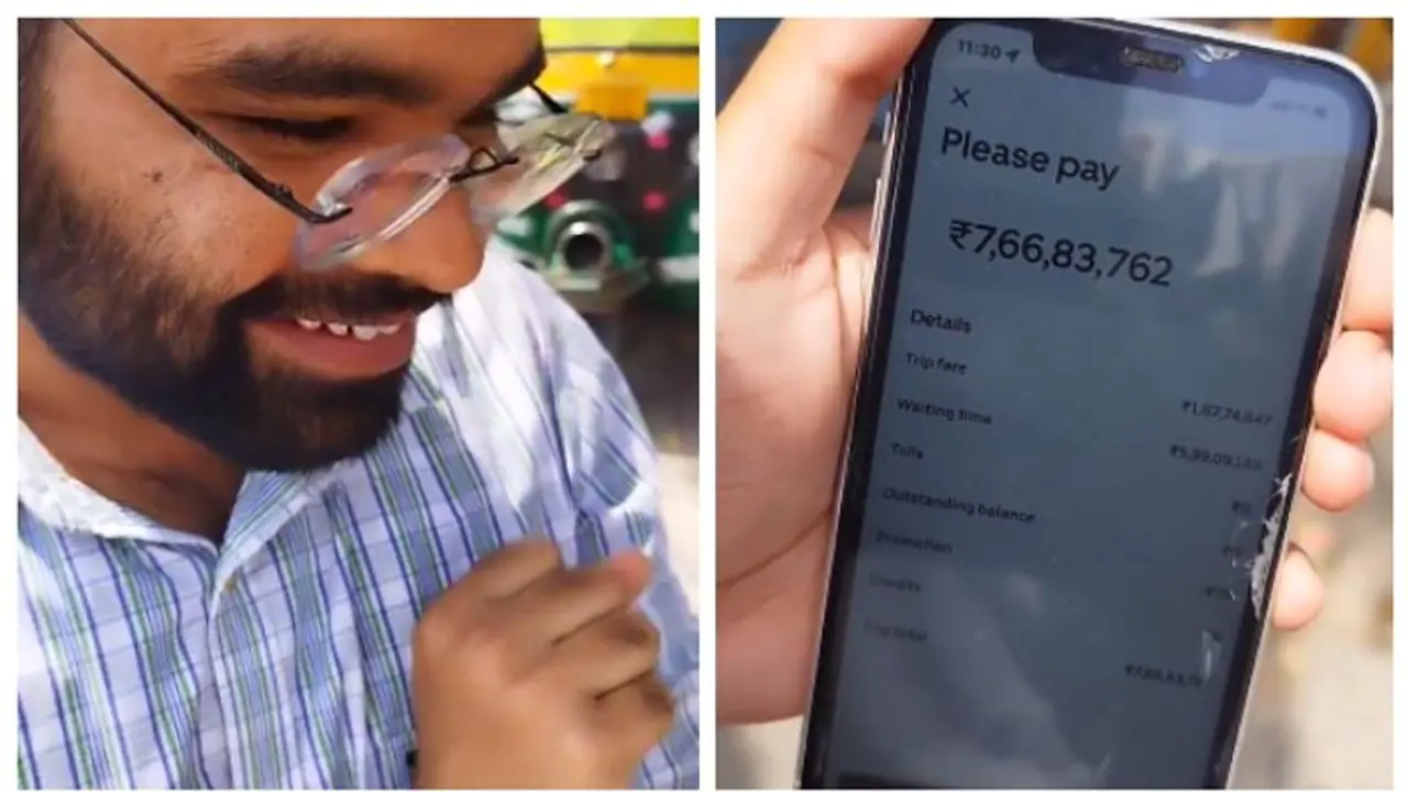 ഒന്നര കോടി ടിപ്പ്, ആറ് കോടി വെയിറ്റിംഗ് ചാര്‍ജ്ജ്; 62 രൂപയുടെ ഓട്ടത്തിന് ഊബർ നല്‍കിയ ബില്ല് 7 കോടിയുടേത്