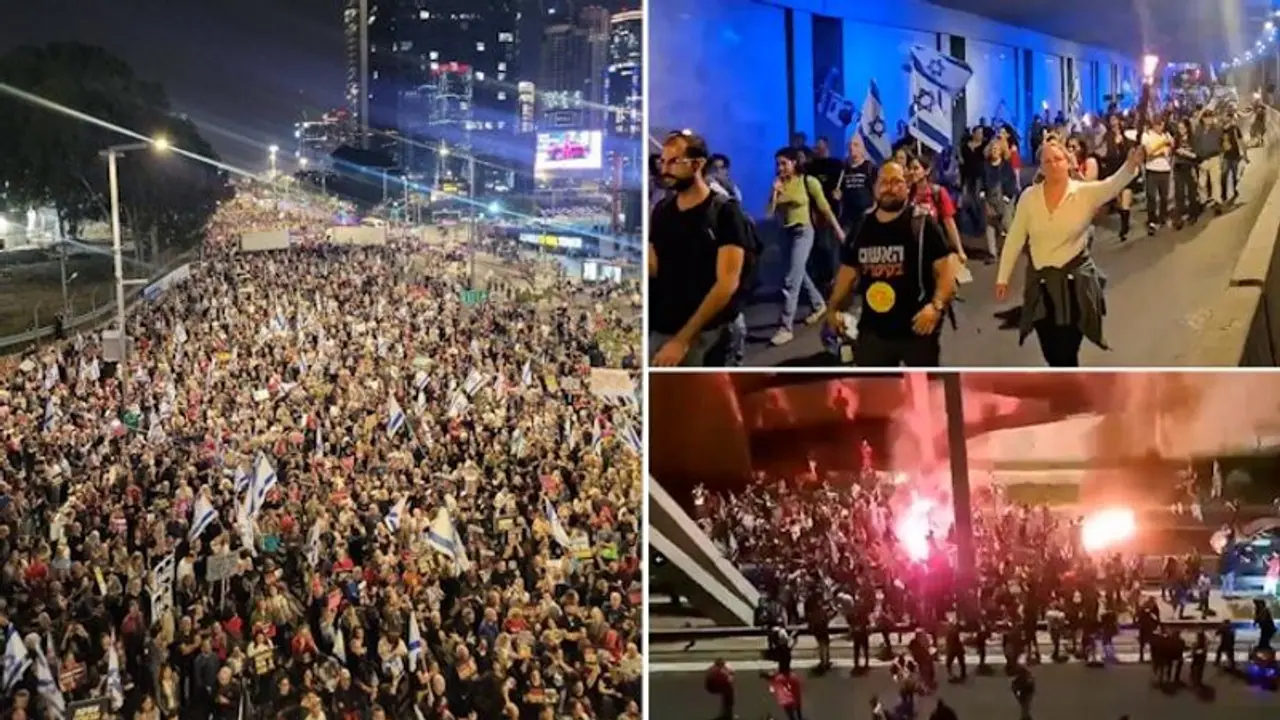 'Elections now': Thousands rally against Netanyahu's Govt in Israel amid Gaza war; WATCH dramatic videos