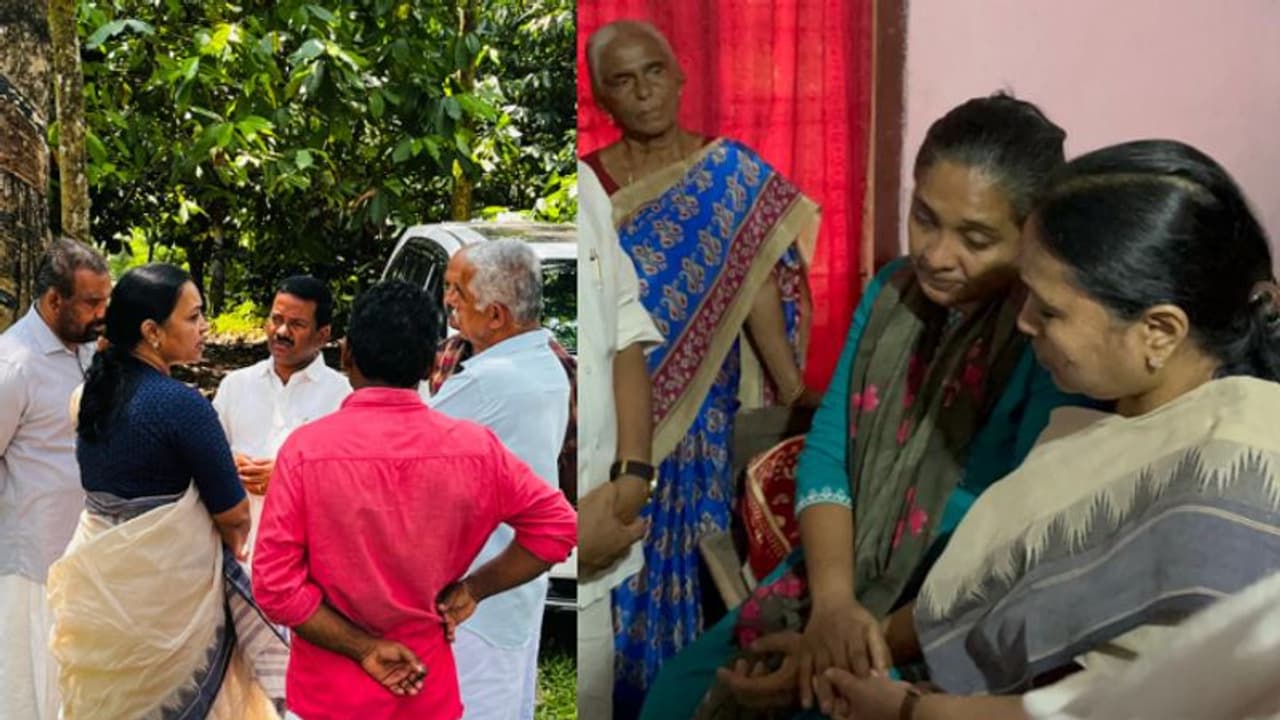 നഷ്ടപരിഹാരം ഉടൻ ലഭ്യമാക്കും; കാട്ടാന ആക്രമണത്തില് കൊല്ലപ്പെട്ട ബിജുവിന്റെ വീട്ടിലെത്തി മന്ത്രി വീണ ജോർജ് നഷ്ടപരിഹാരം ഉടൻ ലഭ്യമാക്കും; കാട്ടാന ആക്രമണത്തില് കൊല്ലപ്പെട്ട ബിജുവിന്റെ വീട്ടിലെത്തി മന്ത്രി വീണ ജോർജ്