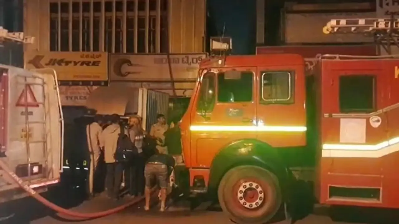 Fire breaks out in automobile shop on JC Road in Bengaluru, no casualties reported