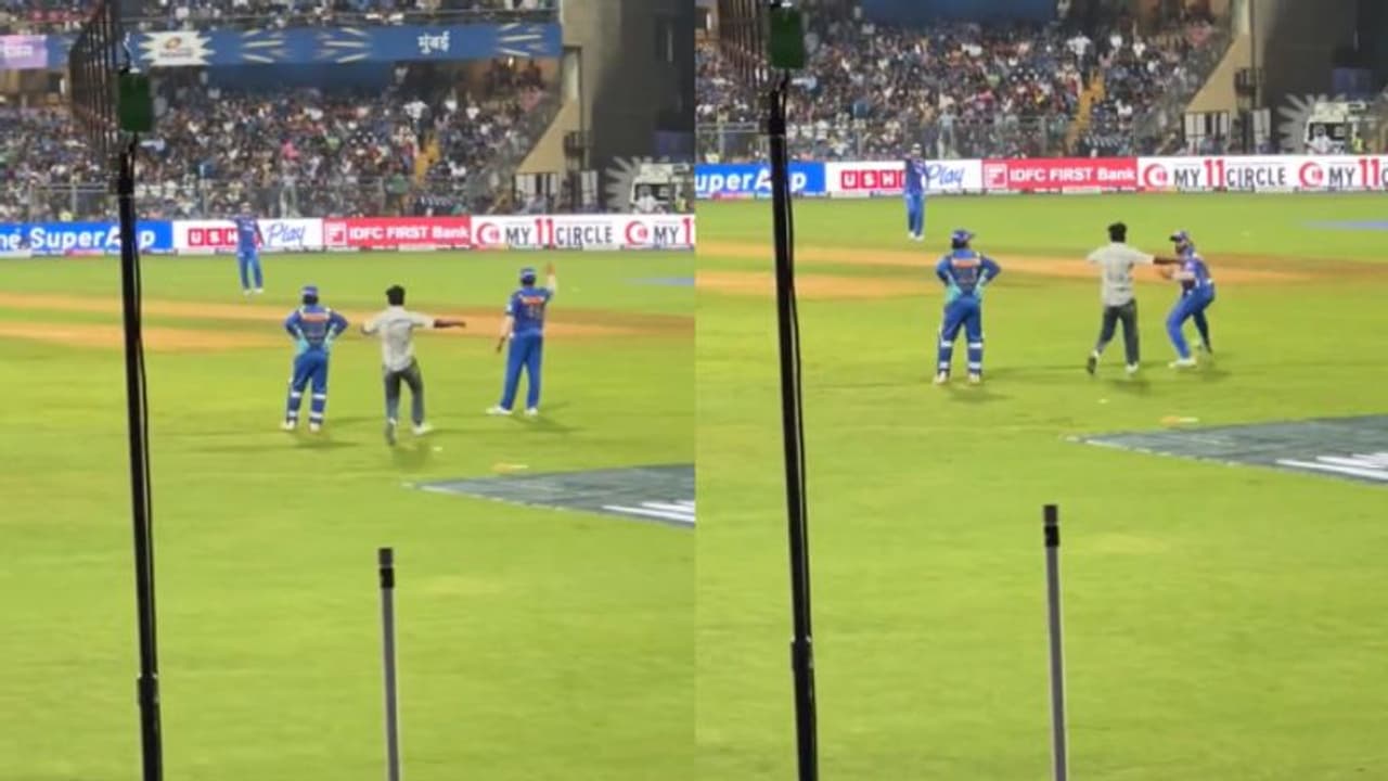 ആ വരവ് കണ്ട് ഞെട്ടിത്തരിച്ചുപോയി രോഹിത്; ഫീല്ഡിങിനിടെ പിന്നിലൂടെ ഓടിയെത്തി കെട്ടിപ്പിടിച്ച് ആരാധകന് ആ വരവ് കണ്ട് ഞെട്ടിത്തരിച്ചുപോയി രോഹിത്; ഫീല്ഡിങിനിടെ പിന്നിലൂടെ ഓടിയെത്തി കെട്ടിപ്പിടിച്ച് ആരാധകന്