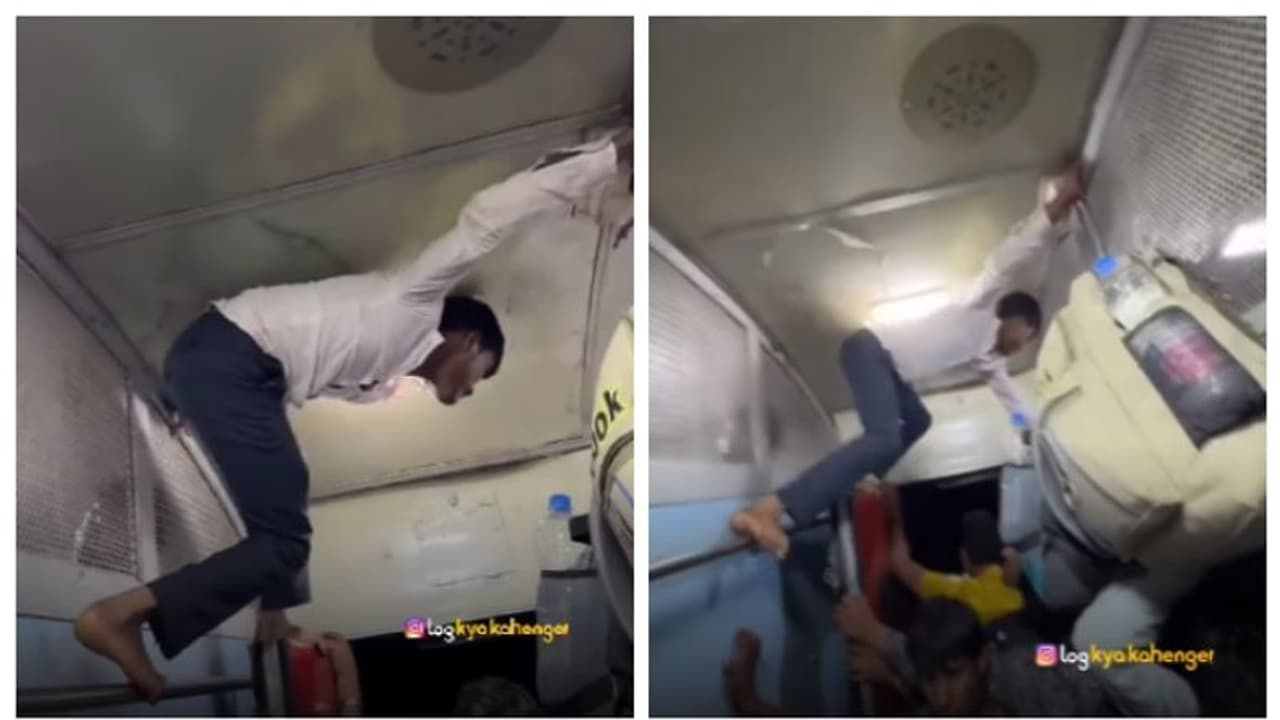 ഇതെന്ത് സ്പൈഡർമാനോ? അല്ല,വാഷ്റൂമിലേക്കാണ്; വീഡിയോ വൈറലായപ്പോൾ തെക്കും വടക്കുമെന്ന് ചേരി തിരിഞ്ഞ് കാഴ്ചക്കാർ