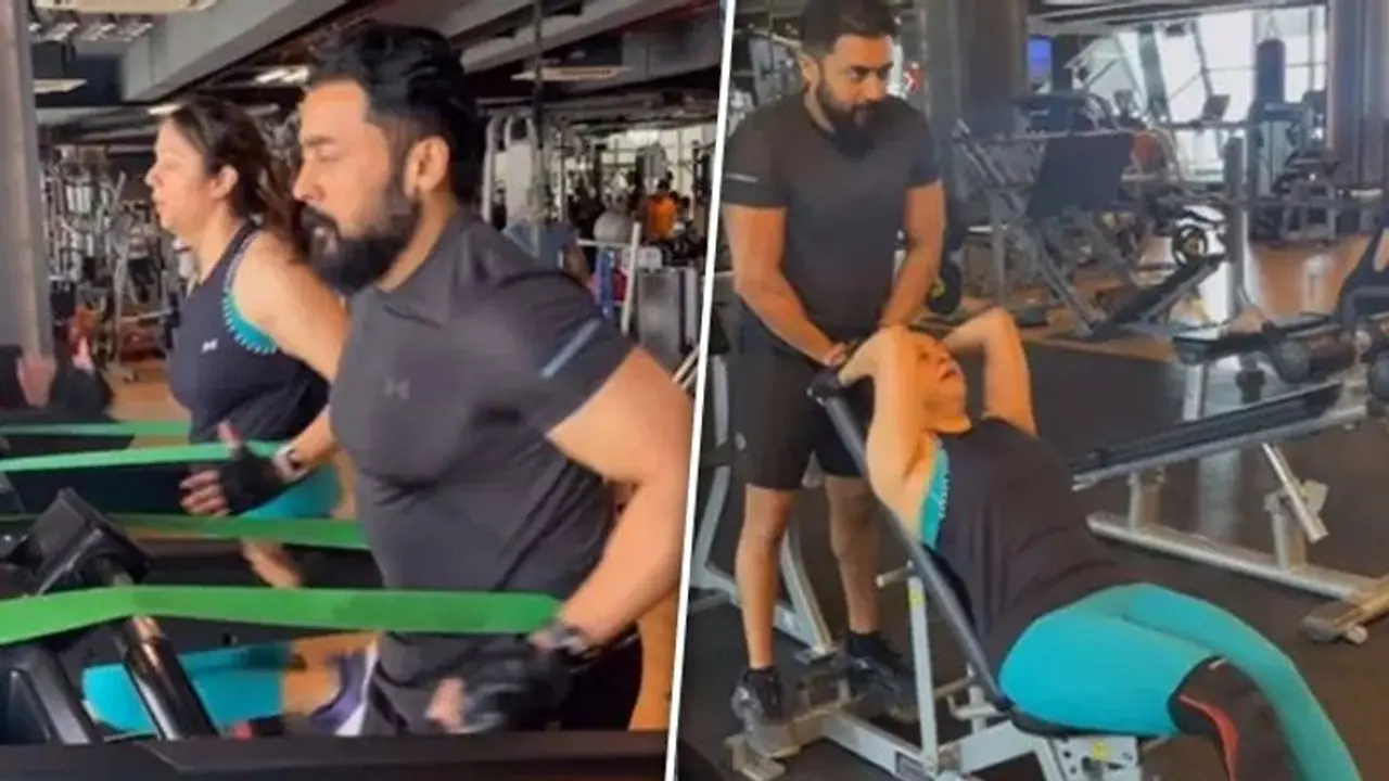 (VIDEO) "Double sweat, double fun!", says Jyothika while her workout session with Suriya (VIDEO) "Double sweat, double fun!", says Jyothika while her workout session with Suriya
