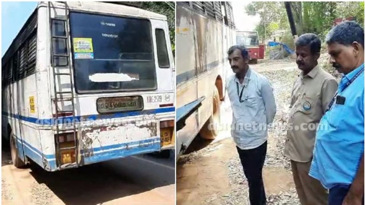 രാവിലെ വന്നപ്പോൾ ബസ് സ്റ്റാർട്ടാവുന്നില്ല; പൊലീസ് സ്റ്റേഷന് മുന്നിൽ ഇട്ടാലും ഇതാണവസ്ഥയെന്ന് KSRTC ജീവനക്കാർ രാവിലെ വന്നപ്പോൾ ബസ് സ്റ്റാർട്ടാവുന്നില്ല; പൊലീസ് സ്റ്റേഷന് മുന്നിൽ ഇട്ടാലും ഇതാണവസ്ഥയെന്ന് KSRTC ജീവനക്കാർ