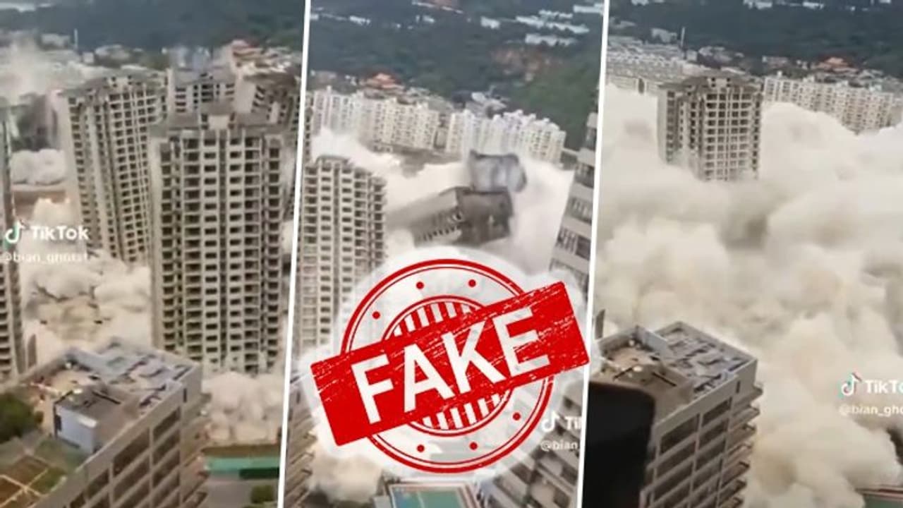 Fact Check: Viral video claiming to be buildings collapsing after Taiwan earthquake is FAKE! Here's the truth