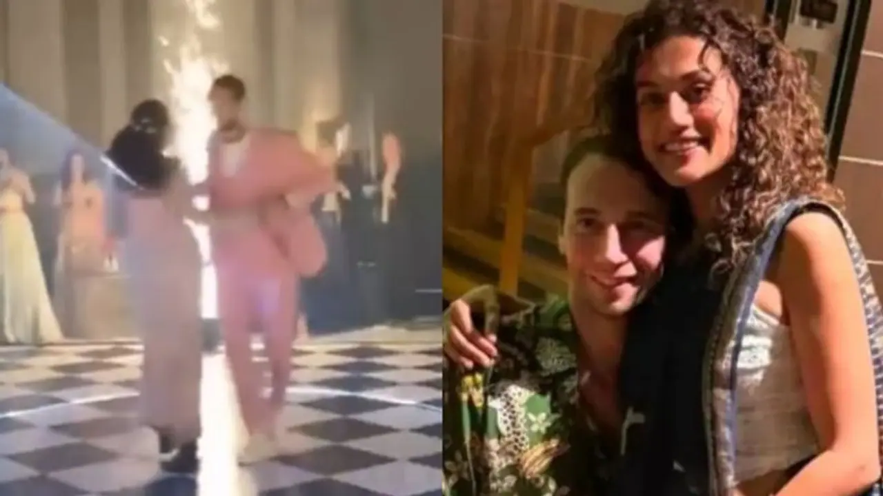 WATCH: Taapsee Pannu, Mathias Boe romantically dance to 'Just The Way You Are' on their sangeet night