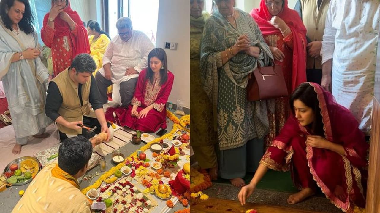Yodha actress Rashi Khanna stuns in red attire for housewarming puja; buys new property in Hyderabad