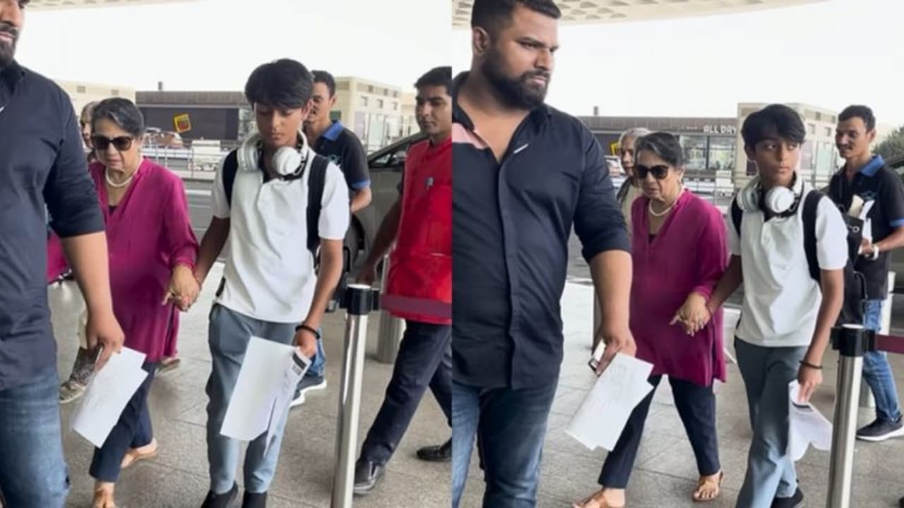 Kajol, Ajay Devgn's son Yug helps grandmom Tanuja navigate airport security in heart warming video [WATCH]