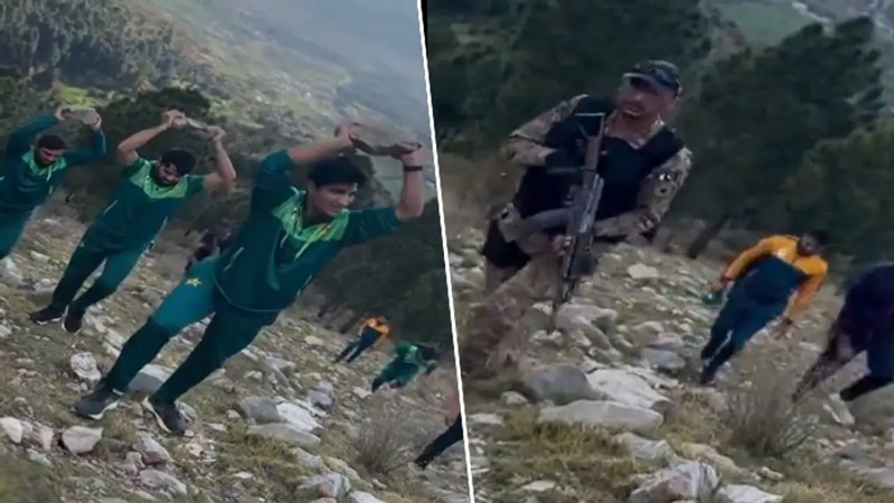 'T20 WC training or...': Pakistan team's military drills under close eye of armed army men draws ire (WATCH) 'T20 WC training or...': Pakistan team's military drills under close eye of armed army men draws ire (WATCH)