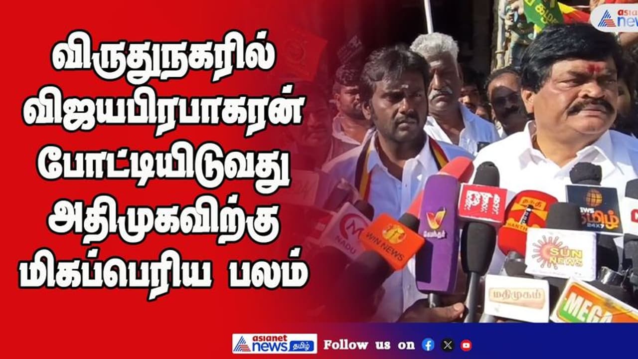 விருதுநகரில் விஜயபிரபாகரன் போட்டியிடுவது அதிமுக.விற்கு மிகப்பெரிய பலம்; ராஜேந்திர பாலாஜி தகவல்