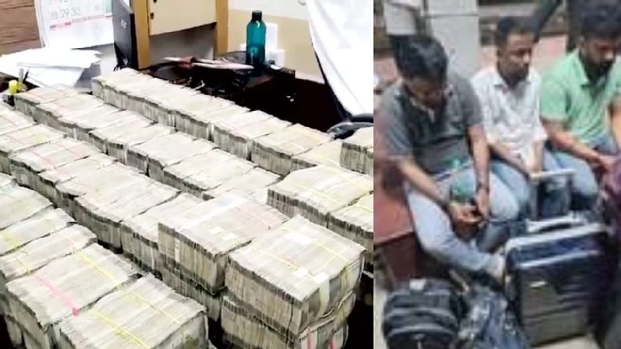  നിരനിരയായി 6 ബാഗുകളിൽ അഞ്ഞൂറിന്റെ നോട്ടുകെട്ടുകൾ, എസി കോച്ചിൽ എത്തിയത് ആകെ നാല് കോടി, വെട്ടിലായി ബിജെപി
