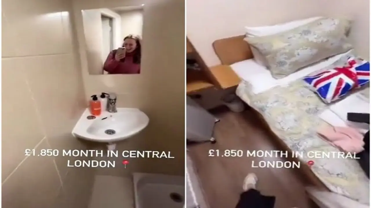 A woman gives a tour of her small flat in London that costs Rs.2 lakh rent [Watch]