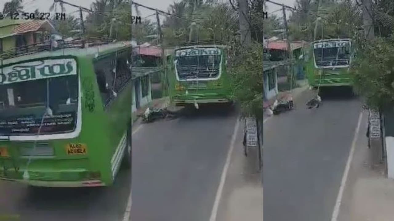 സ്വകാര്യ ബസിടിച്ചു, ശരീരത്തിലൂടെ ടയര്‍ കയറിയിറങ്ങി; ബൈക്ക് യാത്രികന് ദാരുണാന്ത്യം