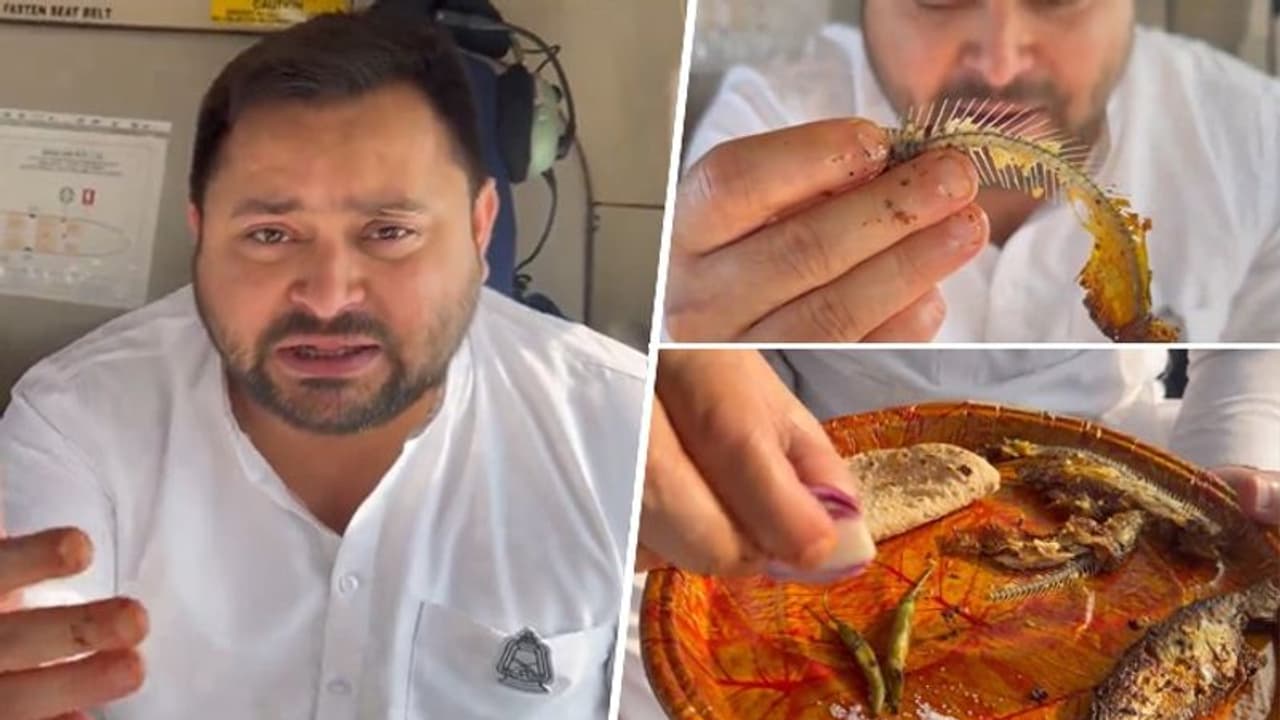 'Insult to Sanatan Dharma': BJP attacks Tejashwi Yadav for eating fish during Navratri (WATCH)