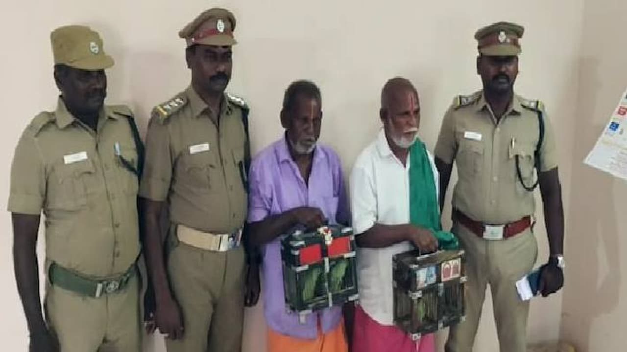 NDA ಮೈತ್ರಿ ಅಭ್ಯರ್ಥಿ ಗೆಲುವಿನ ಗಿಣಿಶಾಸ್ತ್ರ ಭವಿಷ್ಯ, ಗಿಣಿಯ ಮಾಲೀಕನ ಬಂಧಿಸಿದ ತಮಿಳುನಾಡು ಅರಣ್ಯ ಇಲಾಖೆ! NDA ಮೈತ್ರಿ ಅಭ್ಯರ್ಥಿ ಗೆಲುವಿನ ಗಿಣಿಶಾಸ್ತ್ರ ಭವಿಷ್ಯ, ಗಿಣಿಯ ಮಾಲೀಕನ ಬಂಧಿಸಿದ ತಮಿಳುನಾಡು ಅರಣ್ಯ ಇಲಾಖೆ!