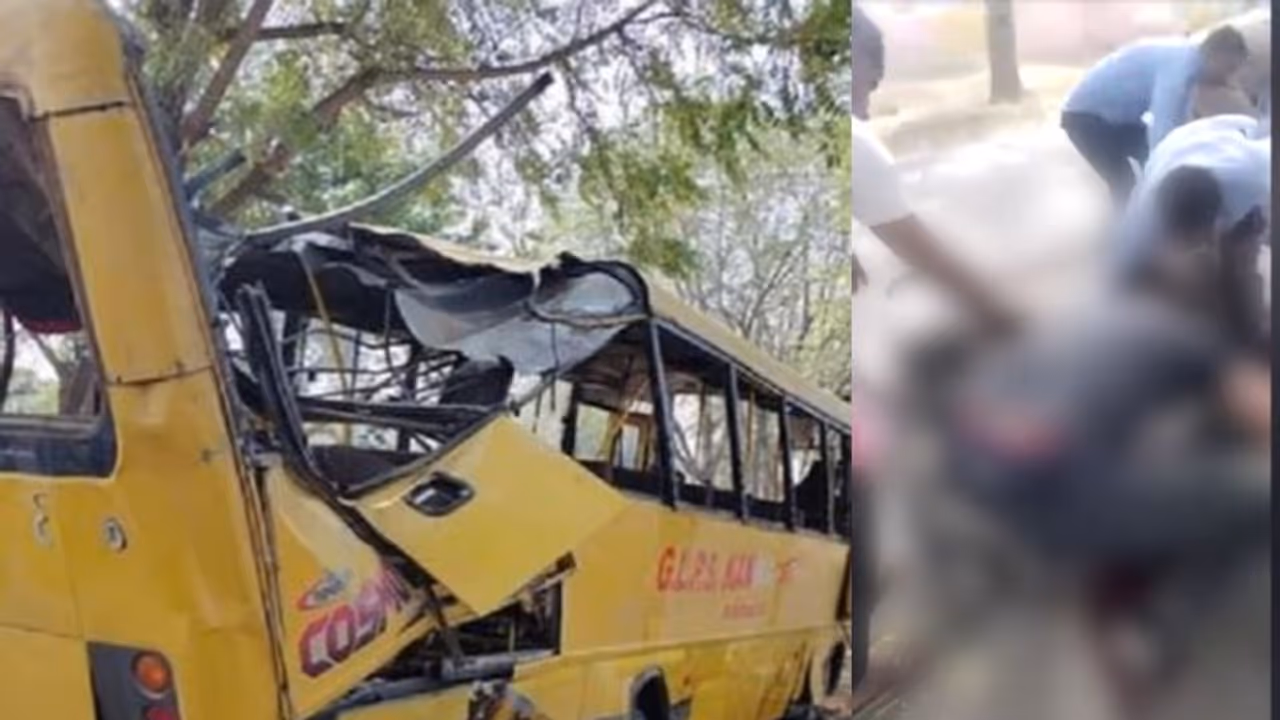 സ്കൂള്‍ ബസ് മറിഞ്ഞ് വൻ അപകടം; ആറ് കുട്ടികള്‍ക്ക് ദാരുണാന്ത്യം, നിരവധി പേര്‍ക്ക് പരിക്ക്, സംഭവം ഹരിയാനയിൽ