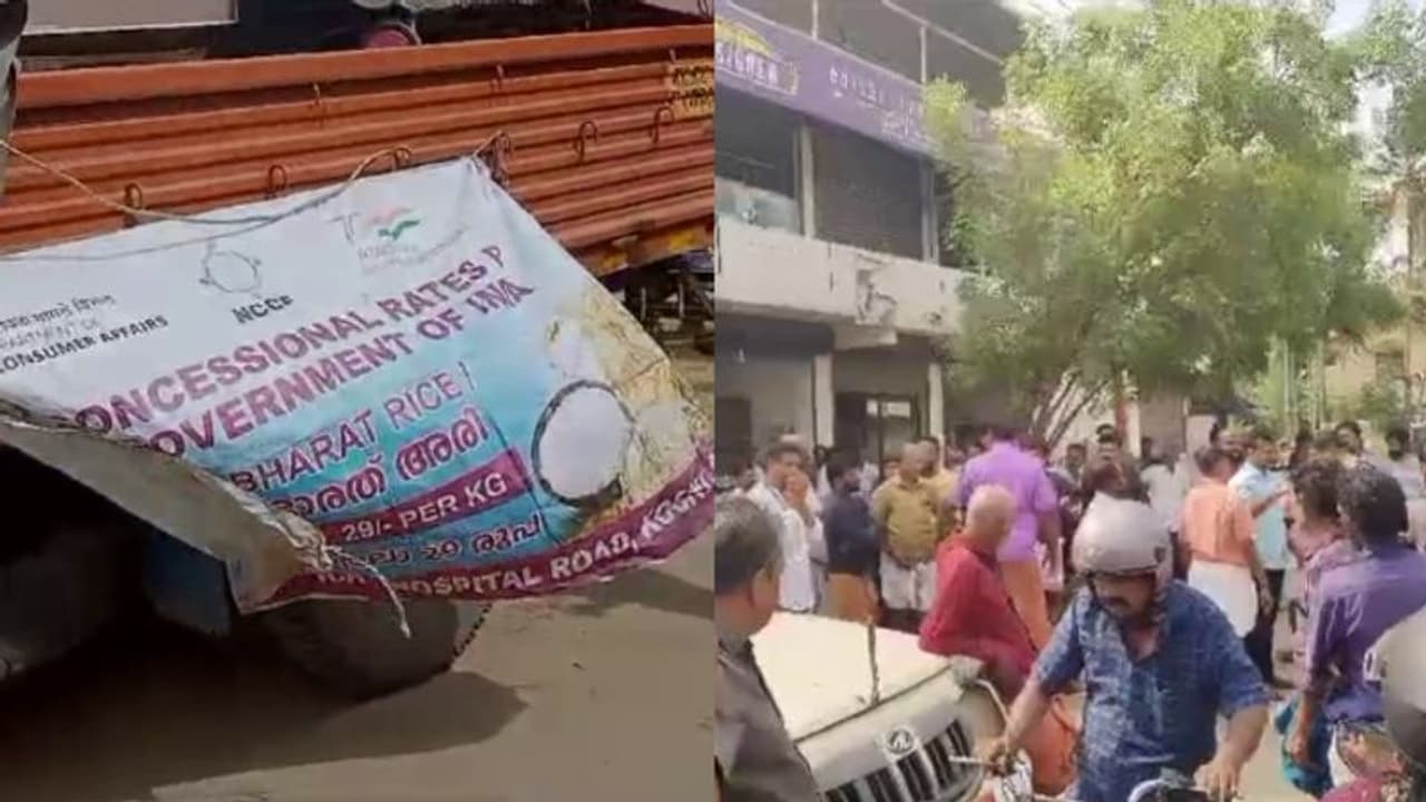 പാലക്കാട് ഭാരത് അരി വിതരണം തടഞ്ഞ് എല്‍ഡിഎഫ് പ്രവര്‍ത്തകര്‍, പ്രതിഷേധം; പരാതി നല്‍കുമെന്ന് എംഎല്‍എ