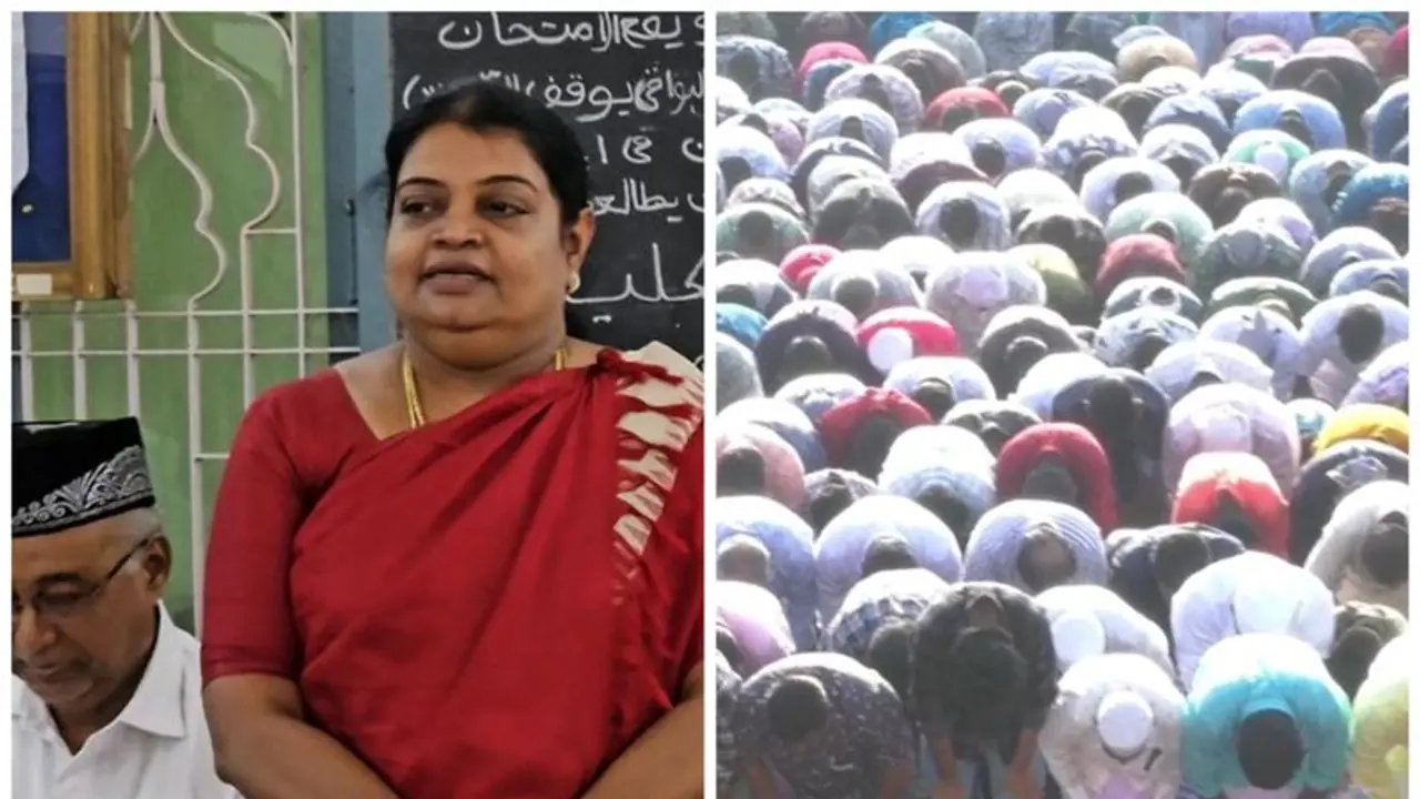 ரமலான் பண்டிகை; பள்ளிவாசலுக்கு வந்த இஸ்லாமியர்களிடம் அமைச்சர் கீதா ஜீவன் தீவிர வாக்கு சேகரிப்பு