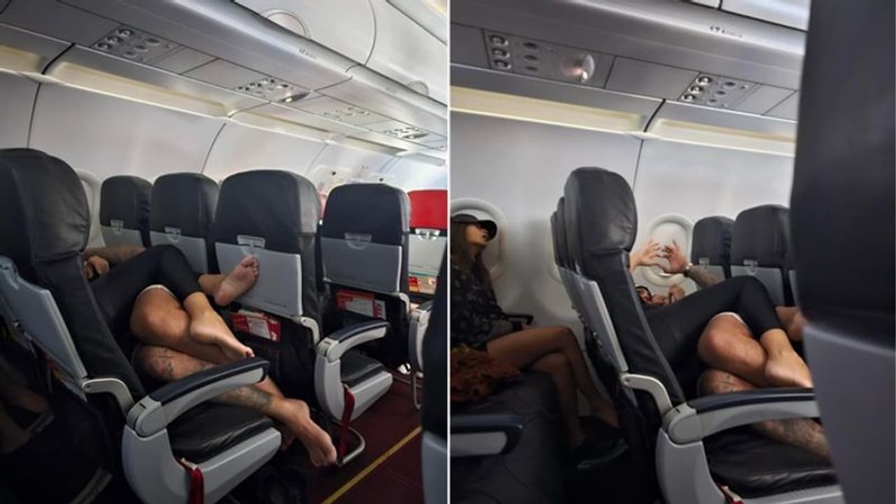 4 ಗಂಟೆ ವಿಮಾನ ಪ್ರಯಾಣದಲ್ಲಿ ಜೋಡಿಯ ರೋಮ್ಯಾನ್ಸ್ ಆಟ, ಇತರರಿಗೆ ಸಂಕಟ! 4 ಗಂಟೆ ವಿಮಾನ ಪ್ರಯಾಣದಲ್ಲಿ ಜೋಡಿಯ ರೋಮ್ಯಾನ್ಸ್ ಆಟ, ಇತರರಿಗೆ ಸಂಕಟ!