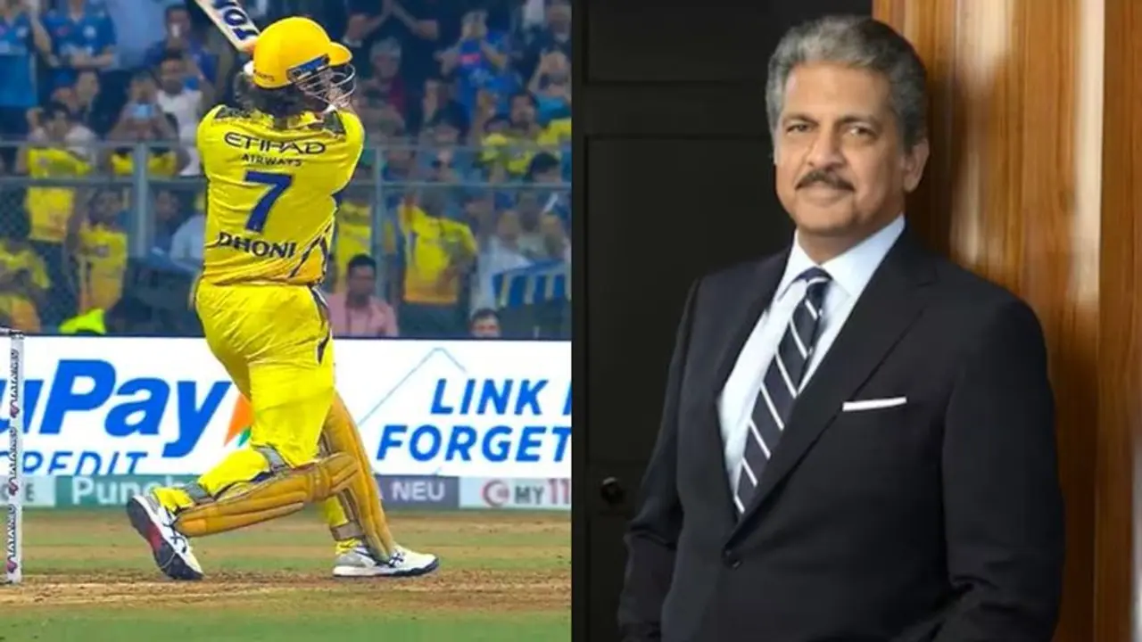 'Grateful my name is Mahi ndra': Anand Mahindra praises Dhoni for his smashing performance against MI