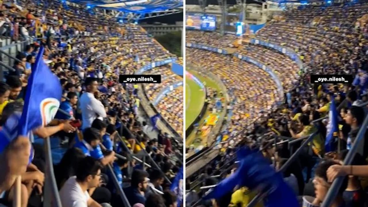 IPL 2024: Video of over 30,000 MI fans chanting 'Mumbai cha Raja Rohit Sharma' breaks internet (WATCH) IPL 2024: Video of over 30,000 MI fans chanting 'Mumbai cha Raja Rohit Sharma' breaks internet (WATCH)