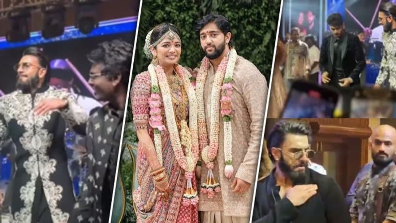 WATCH: Ranveer Singh, Atlee dance to Shah Rukh Khan's 'Lungi Dance' at Shankar's daughter's wedding