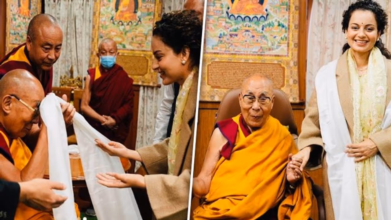 Lok Sabha elections 2024: BJP candidate Kangana Ranaut meets Dalai Lama in Dharamshala ahead of polls