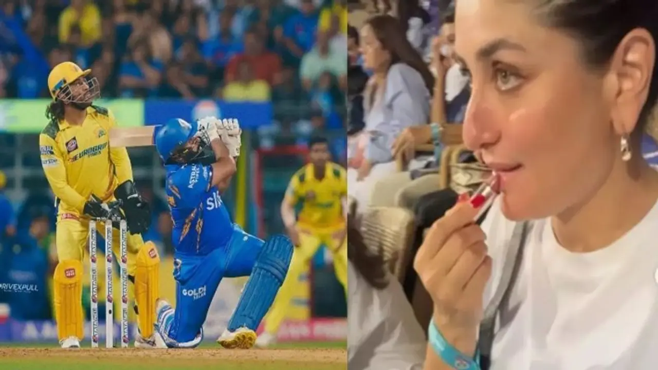 MI vs CSK மேட்சின் ஹைலைட்ஸே இதுதானாம் – லிப்ஸ்டிக் போட்டுக் கொண்டே போட்டியை பார்த்த கரீனா கபூர்! MI vs CSK மேட்சின் ஹைலைட்ஸே இதுதானாம் – லிப்ஸ்டிக் போட்டுக் கொண்டே போட்டியை பார்த்த கரீனா கபூர்!