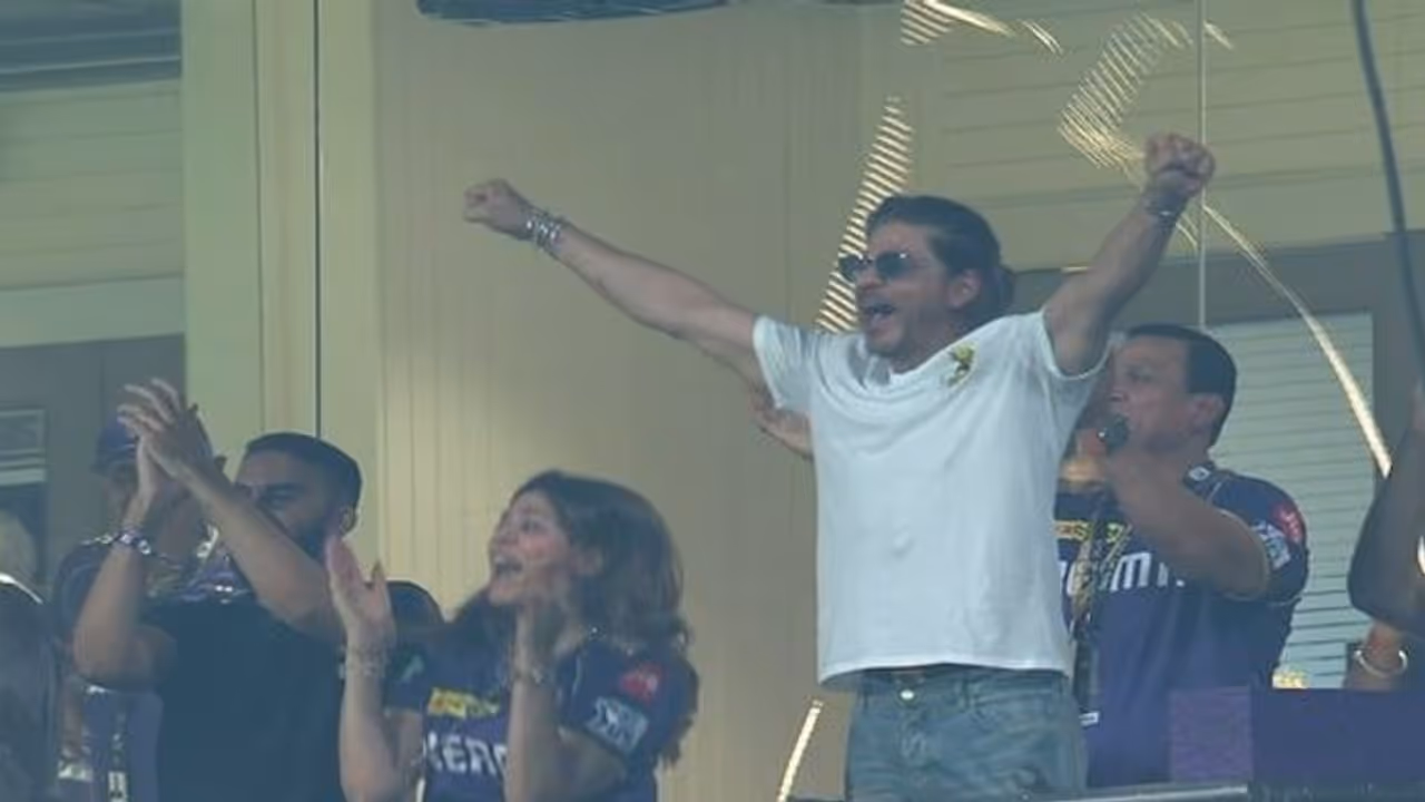 Shah Rukh Khan ecstatic as Sunil Narine smashes century against RR at the Eden Gardens (WATCH) Shah Rukh Khan ecstatic as Sunil Narine smashes century against RR at the Eden Gardens (WATCH)