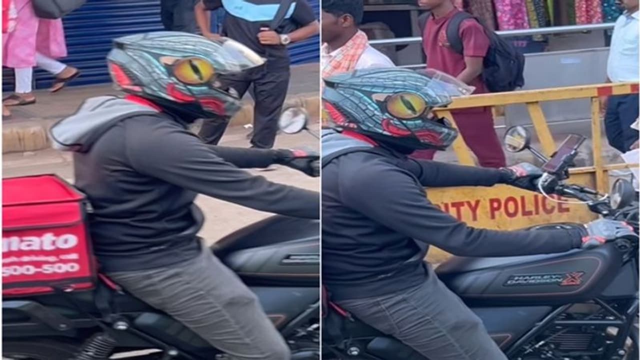  Viral Video: Internet left shocked as video of Zomato delivery boy riding a Harley Davidson goes viral