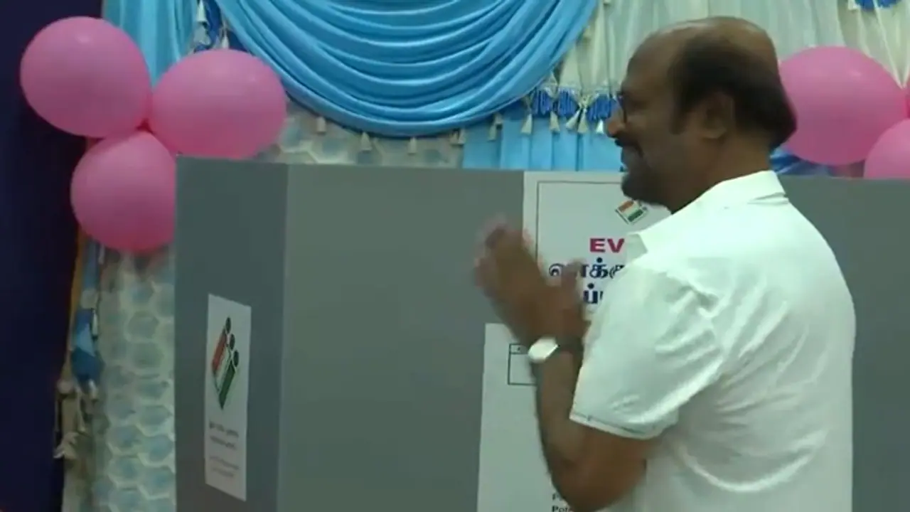 Lok Sabha Elections 2024: Rajnikanth steps out to cast his vote in Chennai; gets mobbed [WATCH]